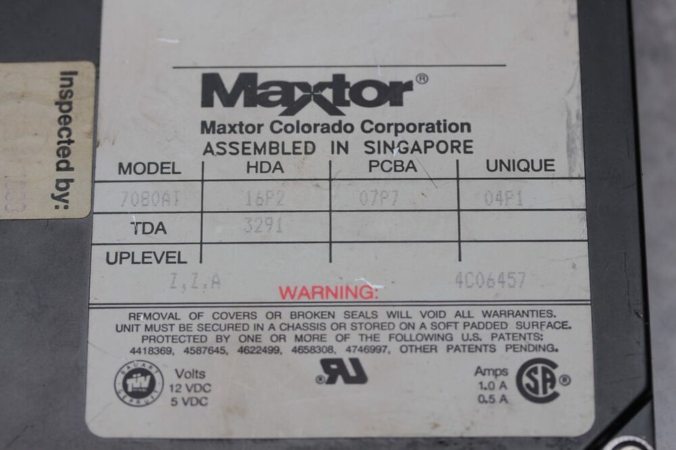 Thumbnail: ATA/IDE 85MB Maxtor 7080AT 3703RPM Hard Drive