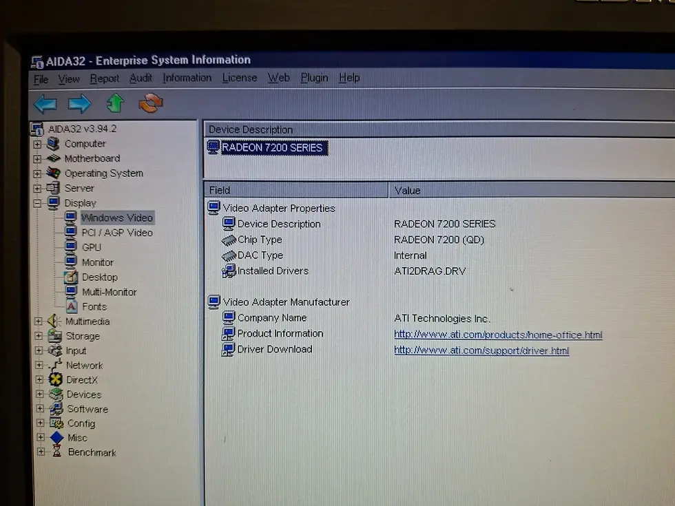 Thumbnail: AGP 4X ATI Radeon 7200 (ATI Rage 6) 64MB/128Bit GDDR Graphics card