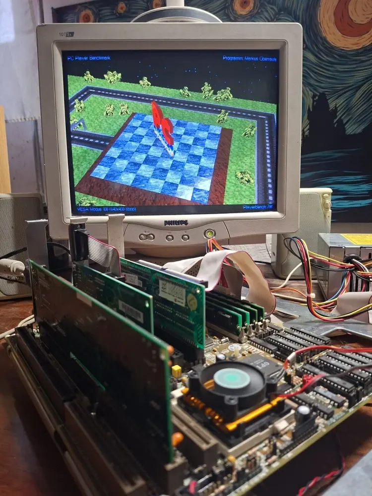 Thumbnail: Socket 3 Shuttle HOT-419 VLB ISA with CPU i486DX2-S 66MHz, 16Mb FPM RAM & cooler
