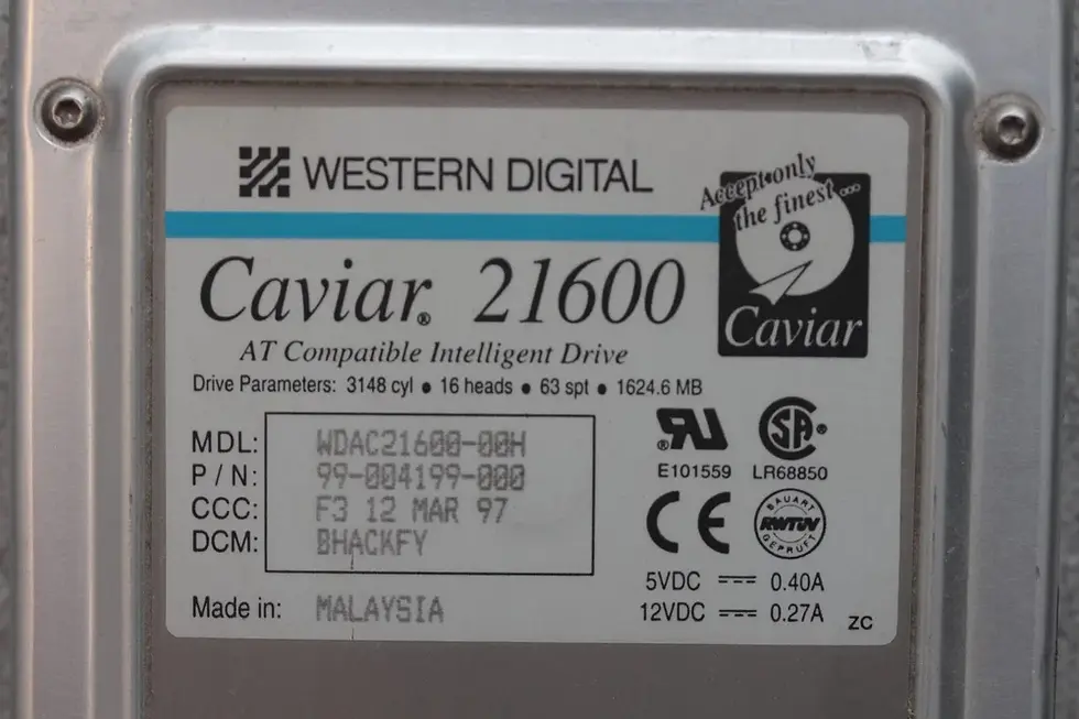 Thumbnail: ATA/IDE 1624.6 MB Western Digital Caviar 21600 HDD WDAC21600-00H. 100% HEALTH