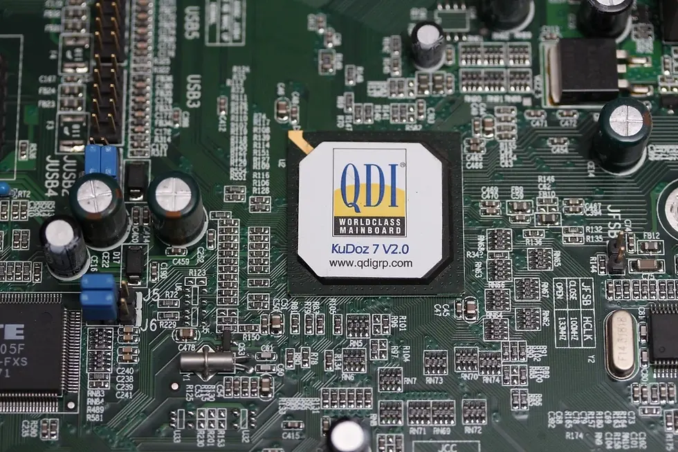 Thumbnail: Socket 462/A QDI KuDoz 7 v2.0 Motherboard  with CPU Athlon XP 1700+ & I/O Shield