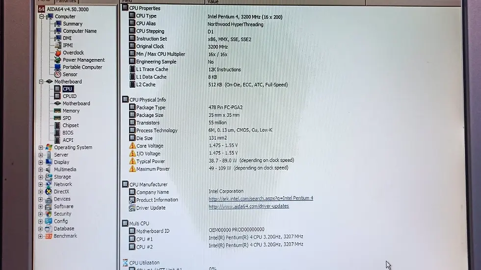 Thumbnail: PGA478 Abit IC7-G i875P chipset MoBo with CPU P4 3.2 GHz, I/O shield & cables