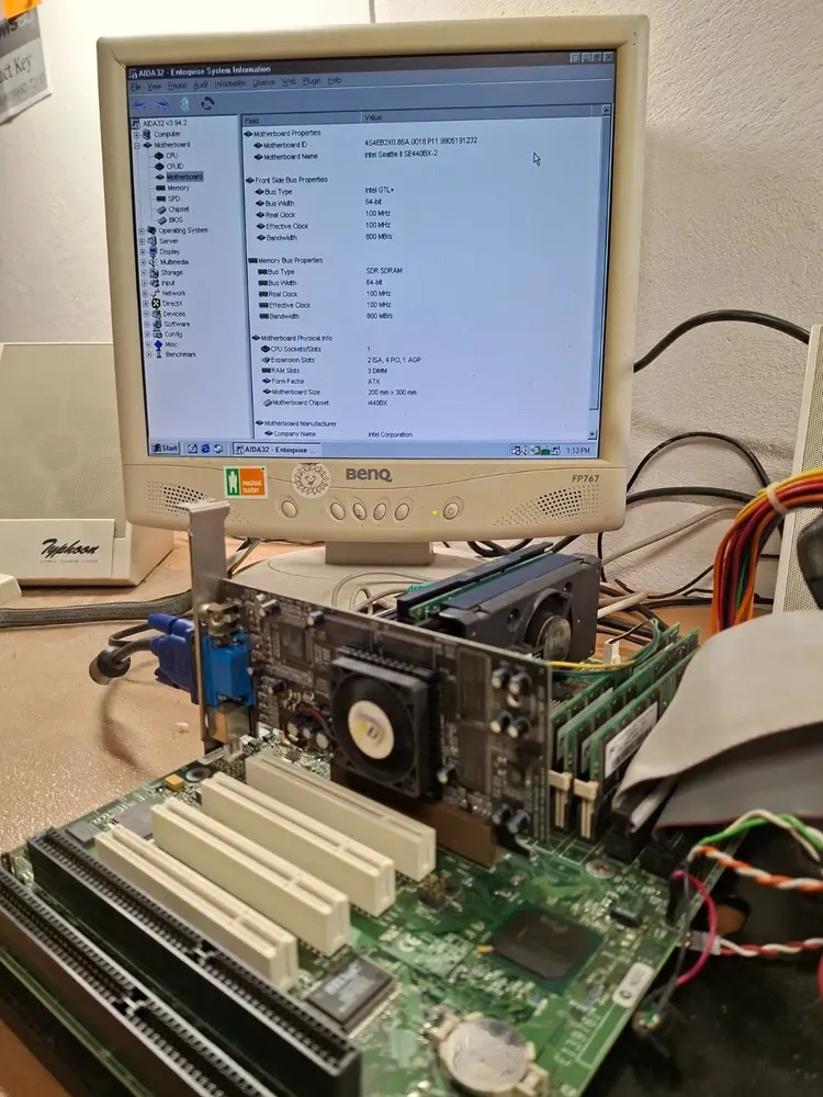 Thumbnail: Slot1 Intel SE440BX-2 (Seattle 2) MoBo Intel 440BX chipset with I/O shield