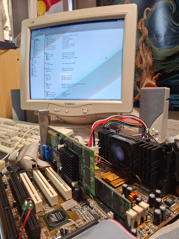Thumbnail: Slot 1 PCChips M726 Motherboard with CPU Celeron 300MHz, 64MB SDRAM & I/O cables
