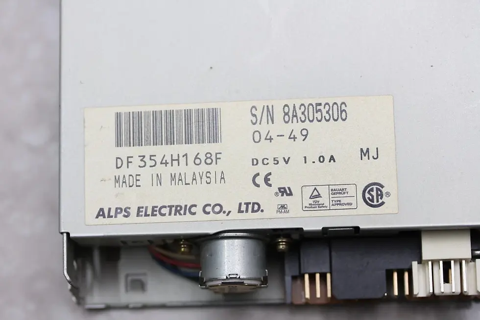 Thumbnail: FDD 3.5” 1.44Mb ALPS ELECTRIC DF354H168F Internal Floppy Disk Drive SILVER