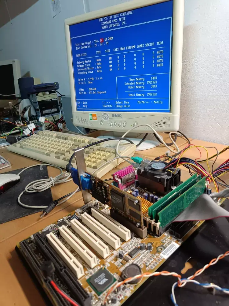 Thumbnail: PGA370 Procomp BVC3A Motherboard VIA Apollo Pro 133 chipset with CPU Celeron 533