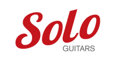 Solo written in red with guitars below it