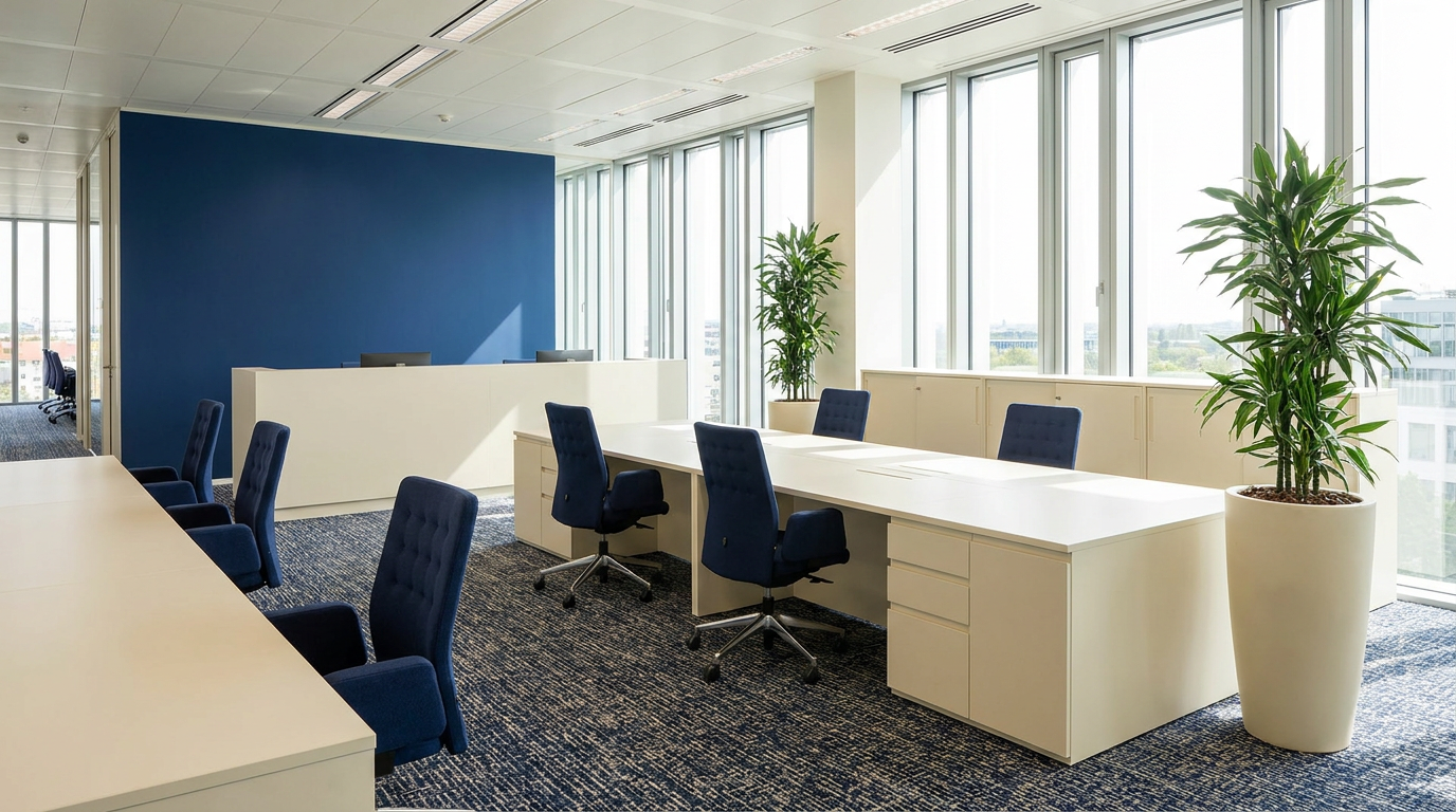 Modern, well-maintained commercial office interior