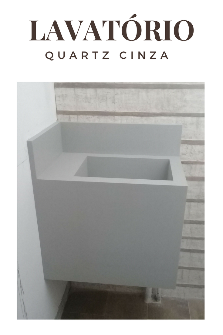 LAVATÓRIO EM QUARTZ CINZA
