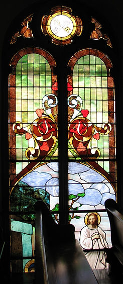 East facing choir loft window