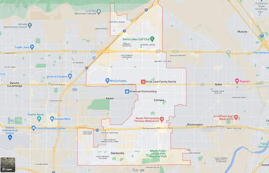 Map of Fontana Area DIGITALION Best Logo Design Company