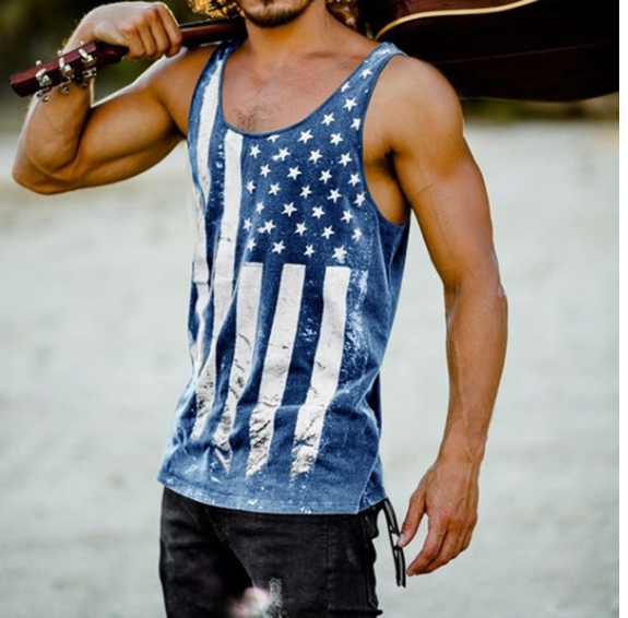 Miniatura: Camisetas sin mangas Bandera americana