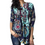 Miniatura: Blusa con estampado floral de manga 3/4 con cuello de muesca, túnica informal, b