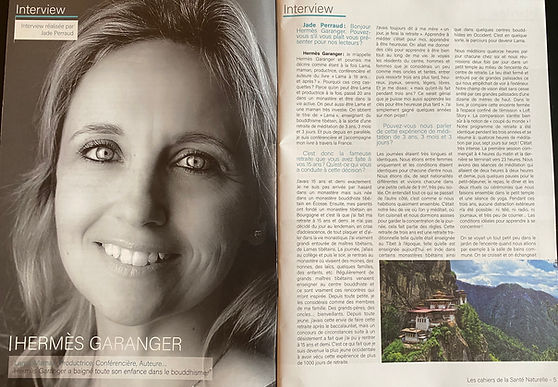 Hermès Garanger Lama Conférencière Itw pour le magazine Santé Naturelle