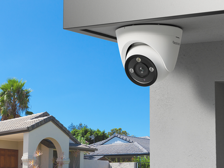 Professional CCTV camera installed on a building exterior