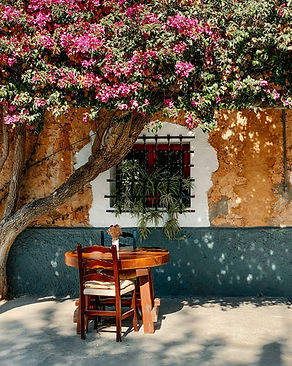 coffee on a patio