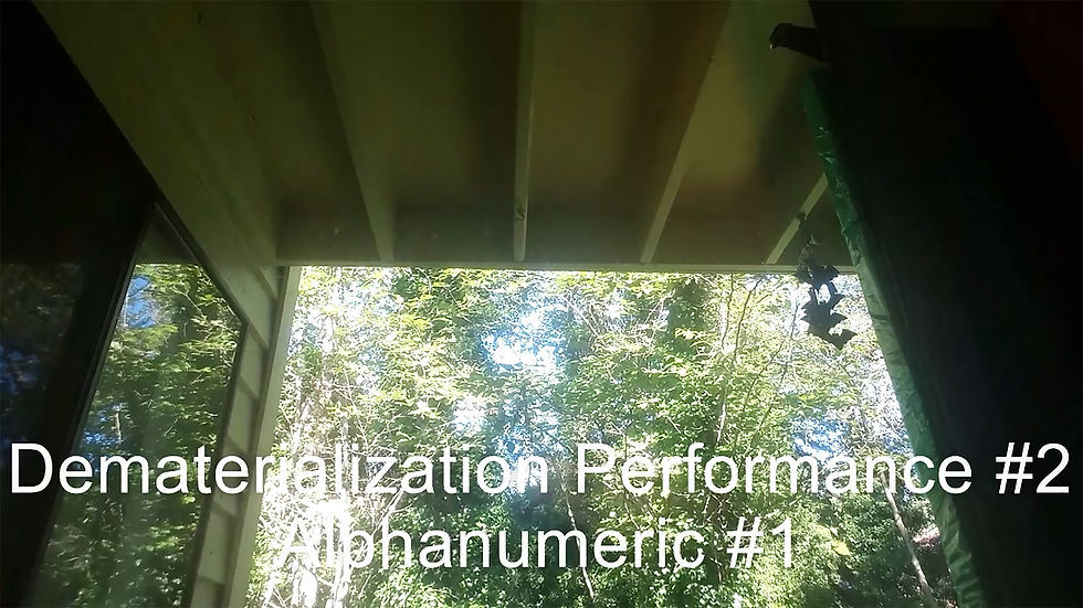 Dematerialization Performance #2: Alphanumeric #1