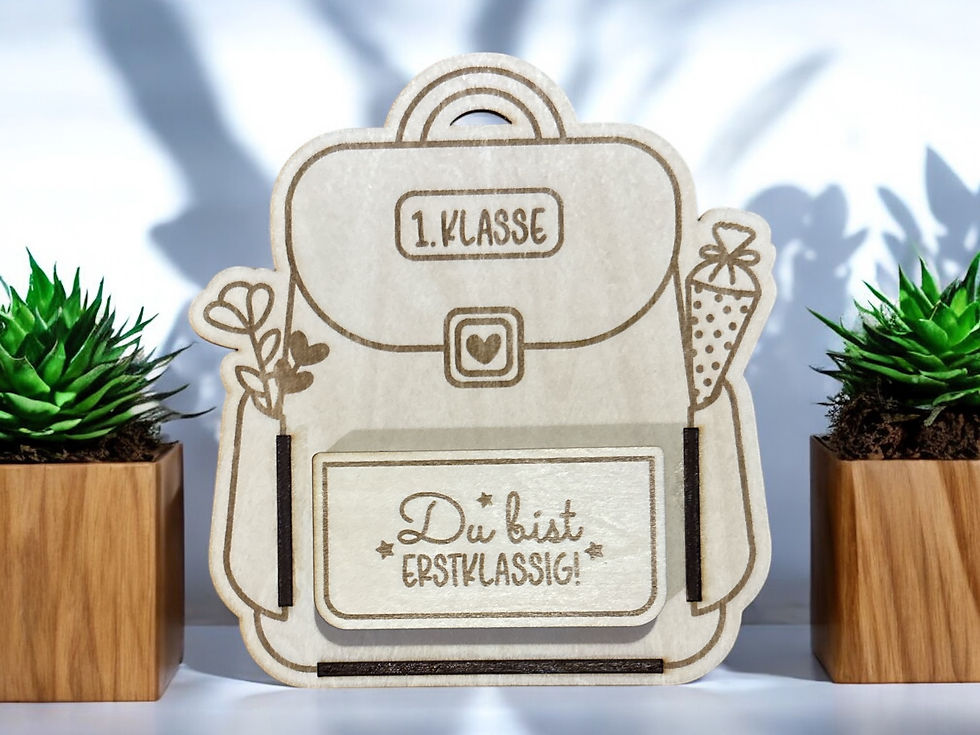 Miniaturbild: Schulranzen Geschenkebox aus Holz