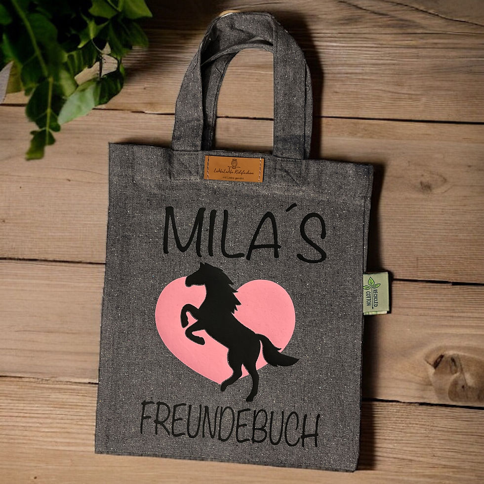 Miniaturbild: Personalisierte Freundebuchtaschen aus recycelter Baumwolle