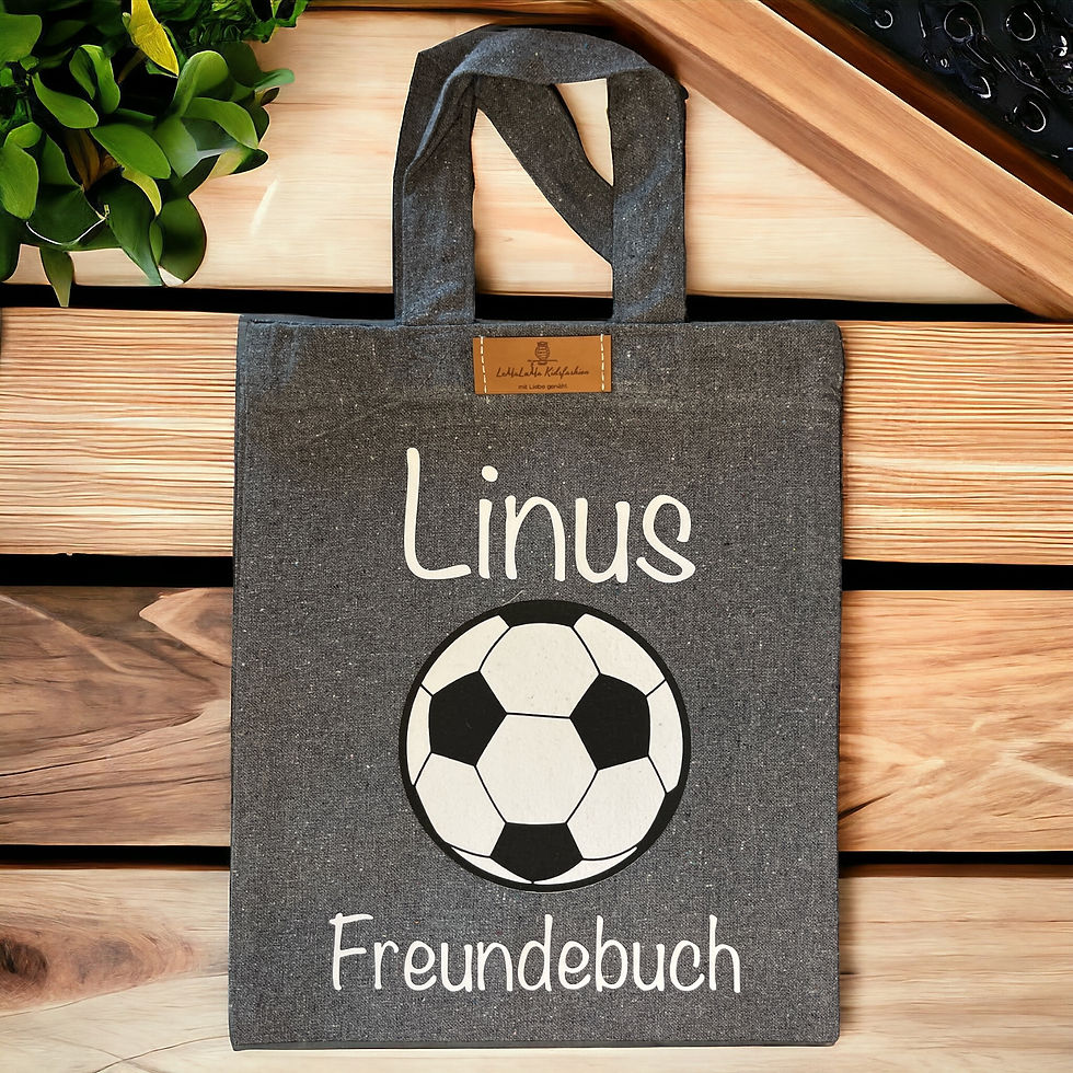 Miniaturbild: Personalisierte Freundebuchtaschen aus recycelter Baumwolle
