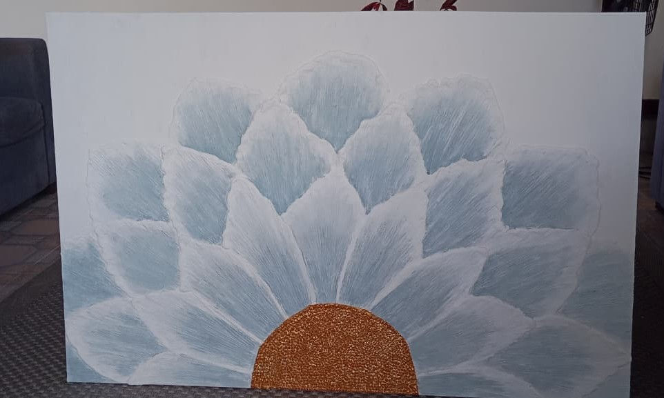 Golden Bloom Texture Art