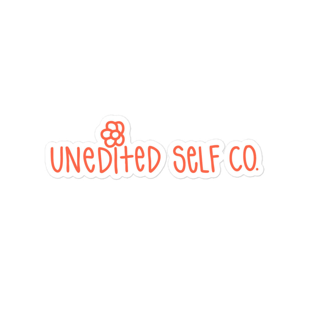 Orange Unedited Self Co.™ Logo Sticker