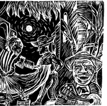 Dia de Los Muertos LinoCut