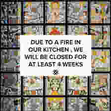 Closed due to kitchen extract fire