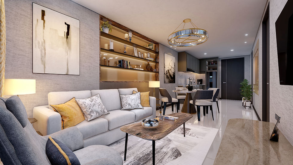 Stylish interior of Tagaytay condo unit