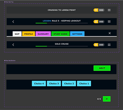 Navigation components from the design system.