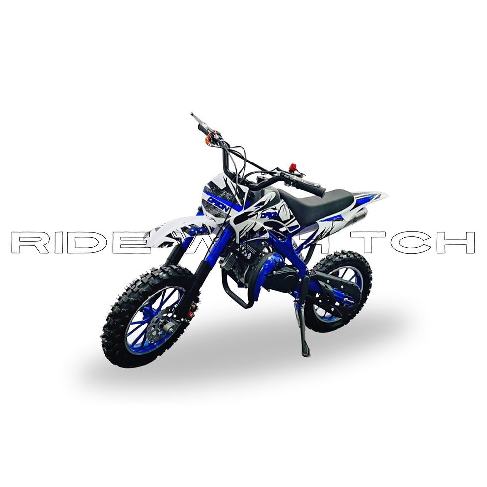 Thumbnail: TCH Blue Super Dirt Bike - 49cc Petrol Bike For Kids
