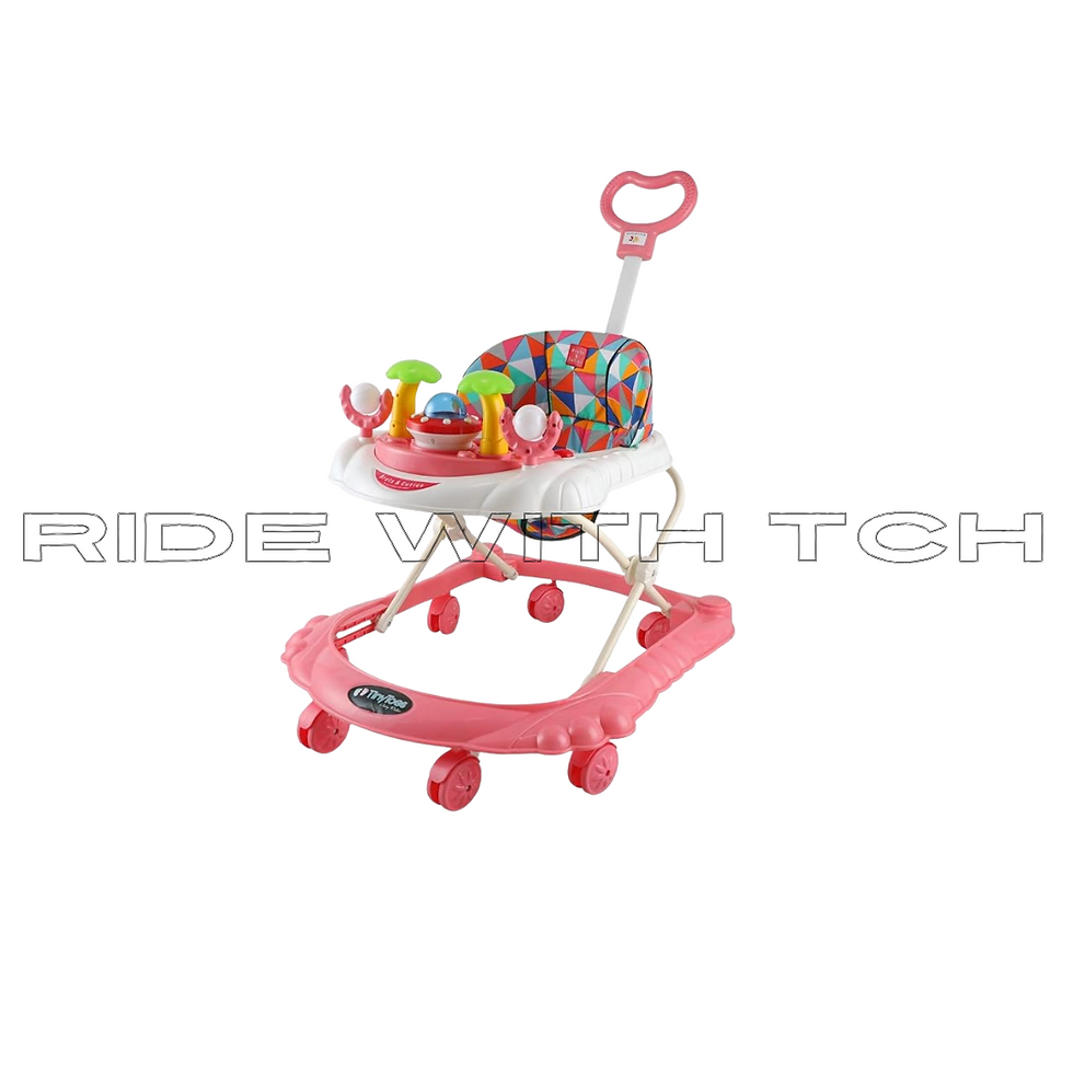 TCH Round Kids Walker with Foldable, Cushion Seat Walker for Kids