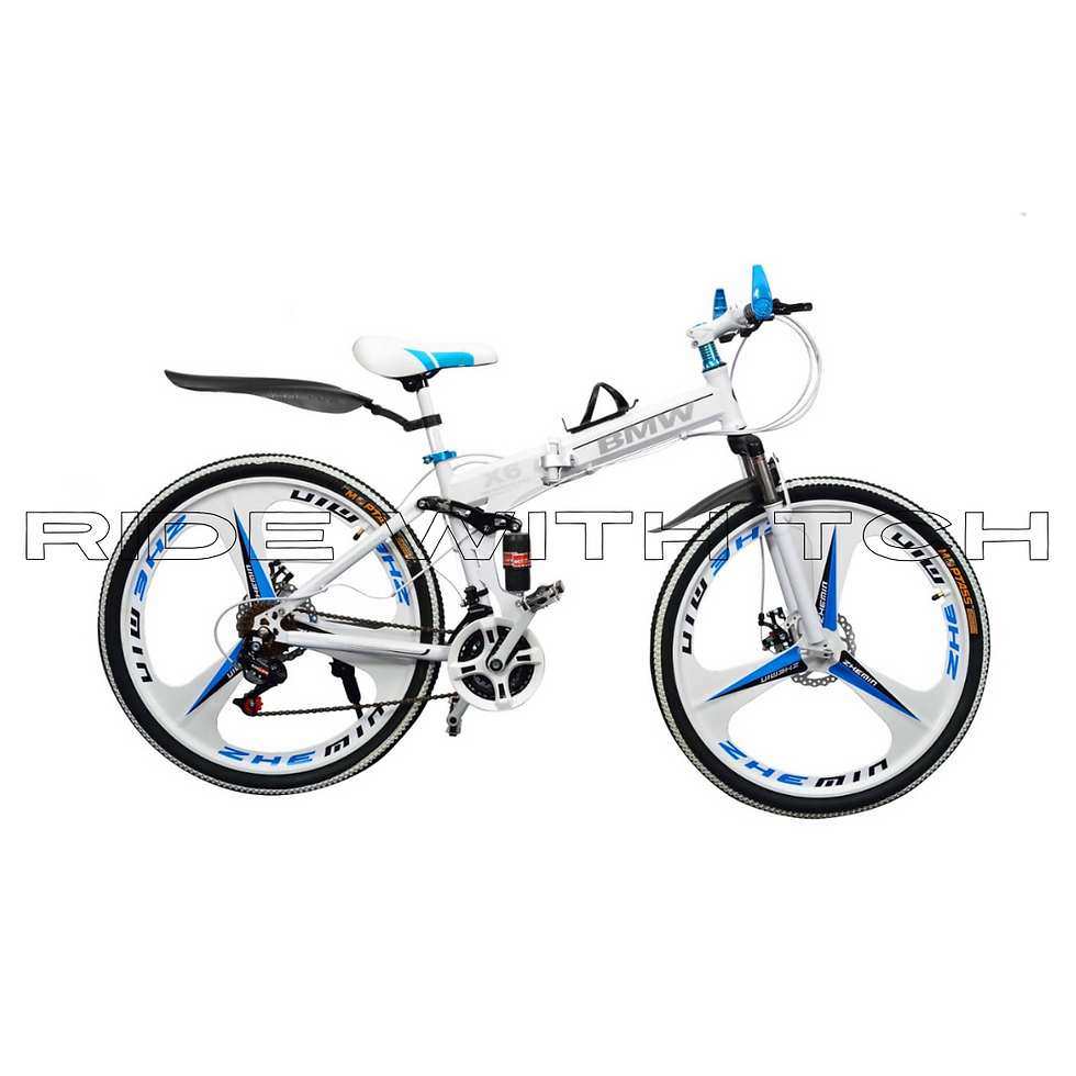 Foldable x6 With Double Suspension - Single Tone Bikes for Unisex-Adu