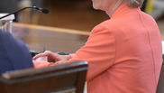 Ursula von der Leyen, voorzitter van de Europese Commissie, in Washington op 18 augustus 2025