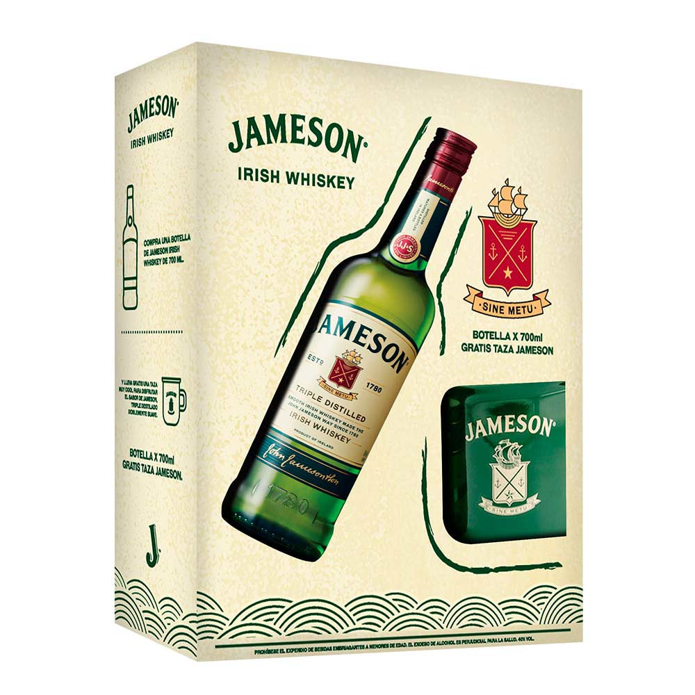 Estuche Whiskey Jameson + Taza