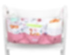 Utensilo Tasche Kindertasche Hochstuhl Utensilientasche altrosa rosa weiß Reh
