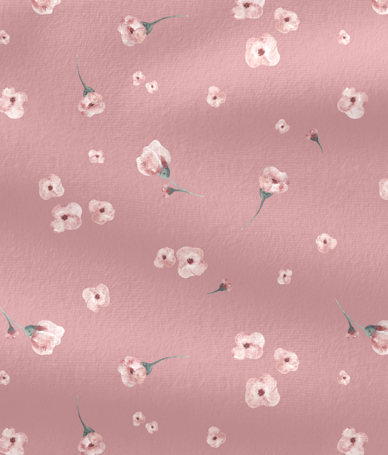 Wasserabweisender Stoff Blumen altrosa
