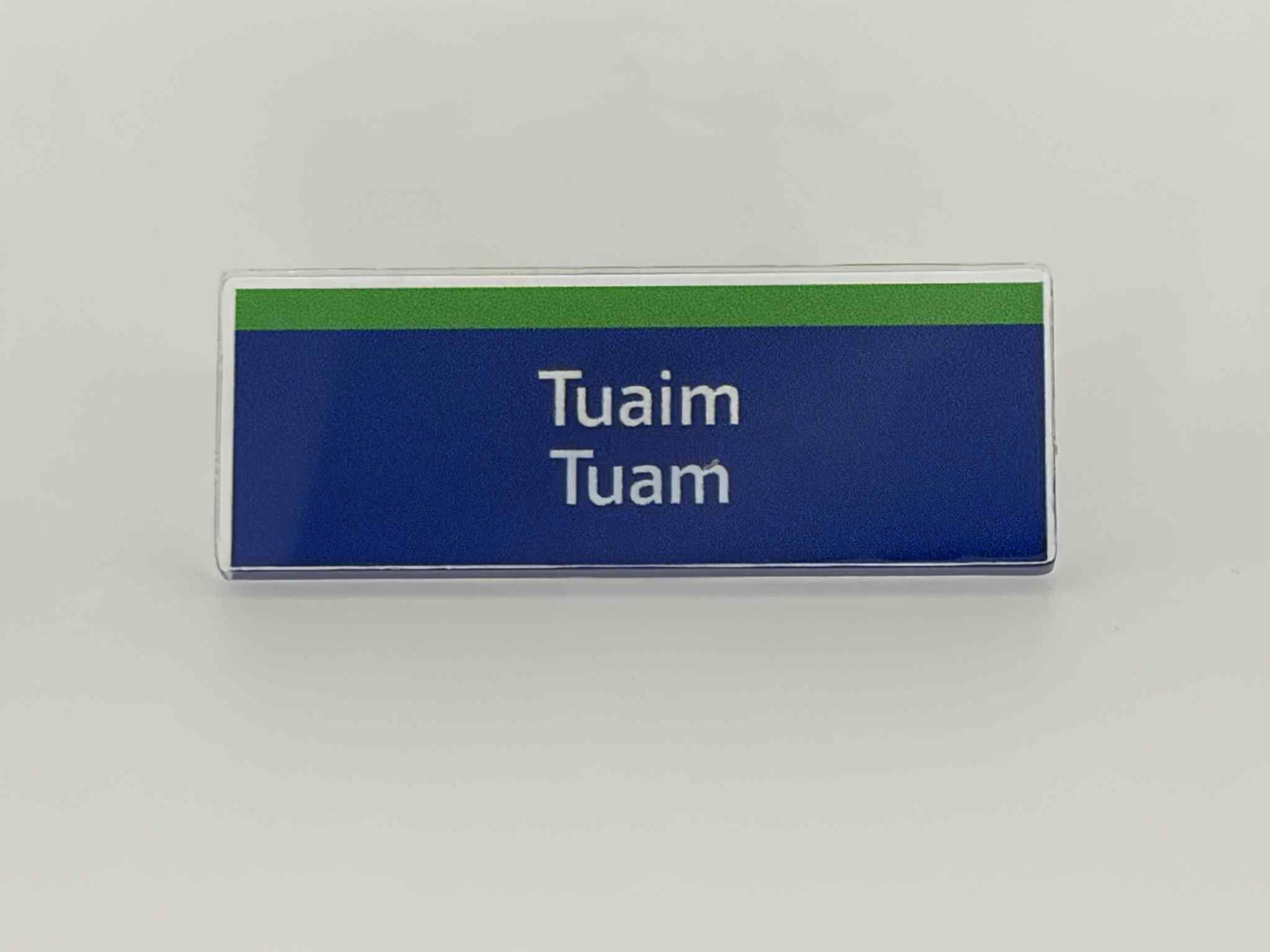 Station Nameboard vinyl badge