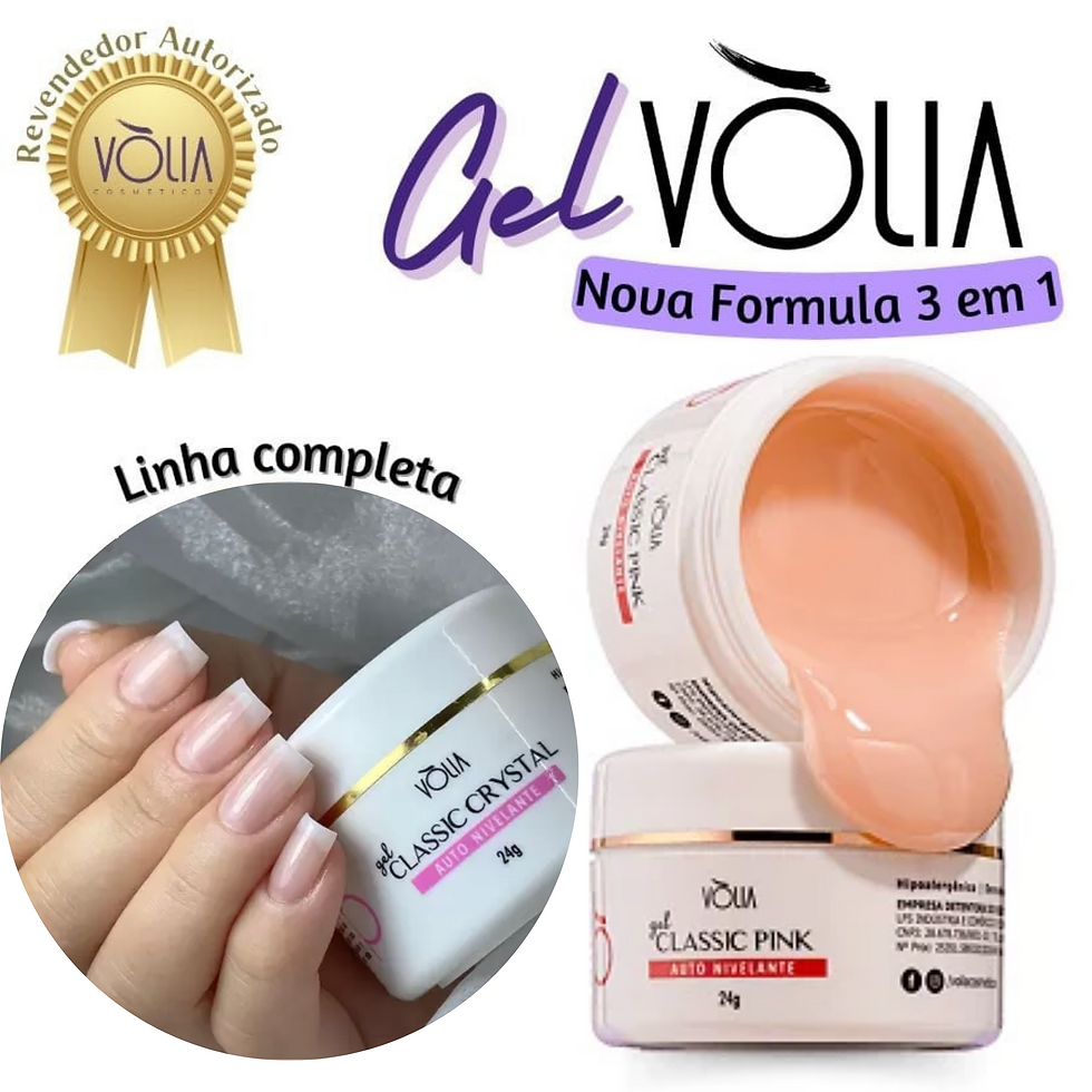 Pote Gel Volia para Alongamento de Unhas  24g Nova Formula 3 em 1
