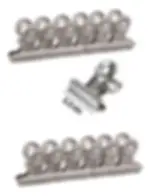 Miniatura: Kit 6 Presilhas Unhas de Gel Metal Rosé/Prata