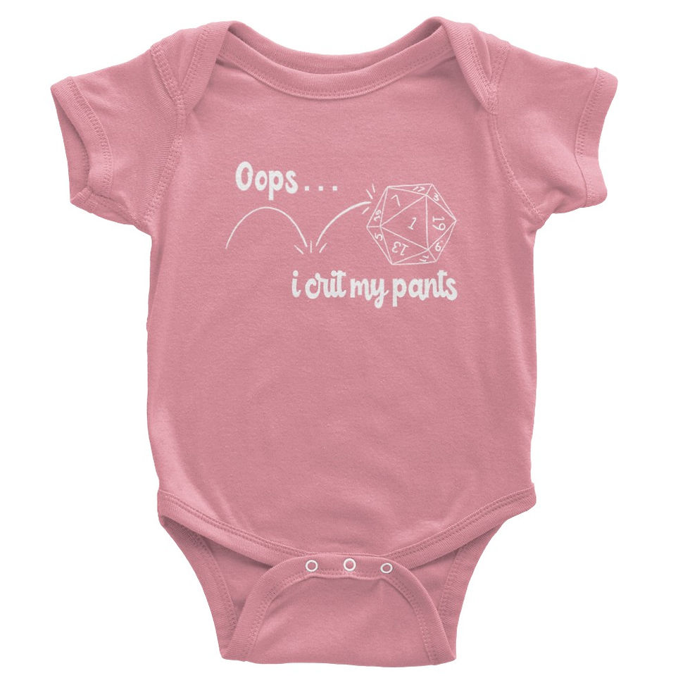 Thumbnail: Critical Fail Baby Onesie - TTRPG Accessories