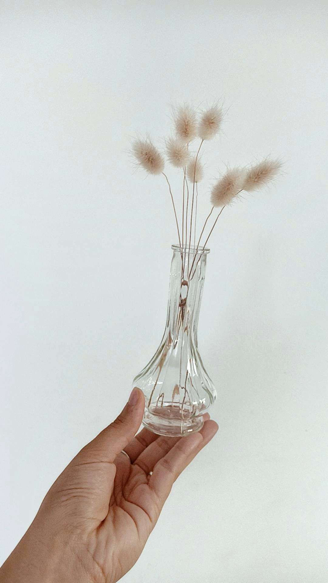 Soliflore vintage et brins de lagurus