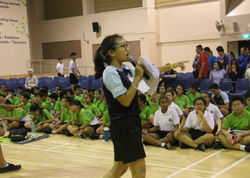 Leading the Campfire during Secondary 1 camp