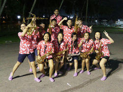 Picture with some of the Saxophonist contingent