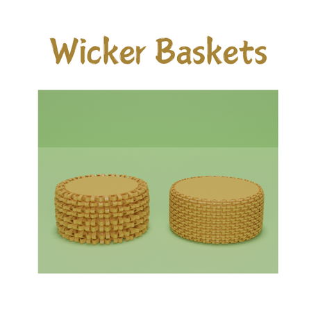 Wicker Baskets 3D Print