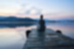 Peaceful lifestyle shot of woman sitting