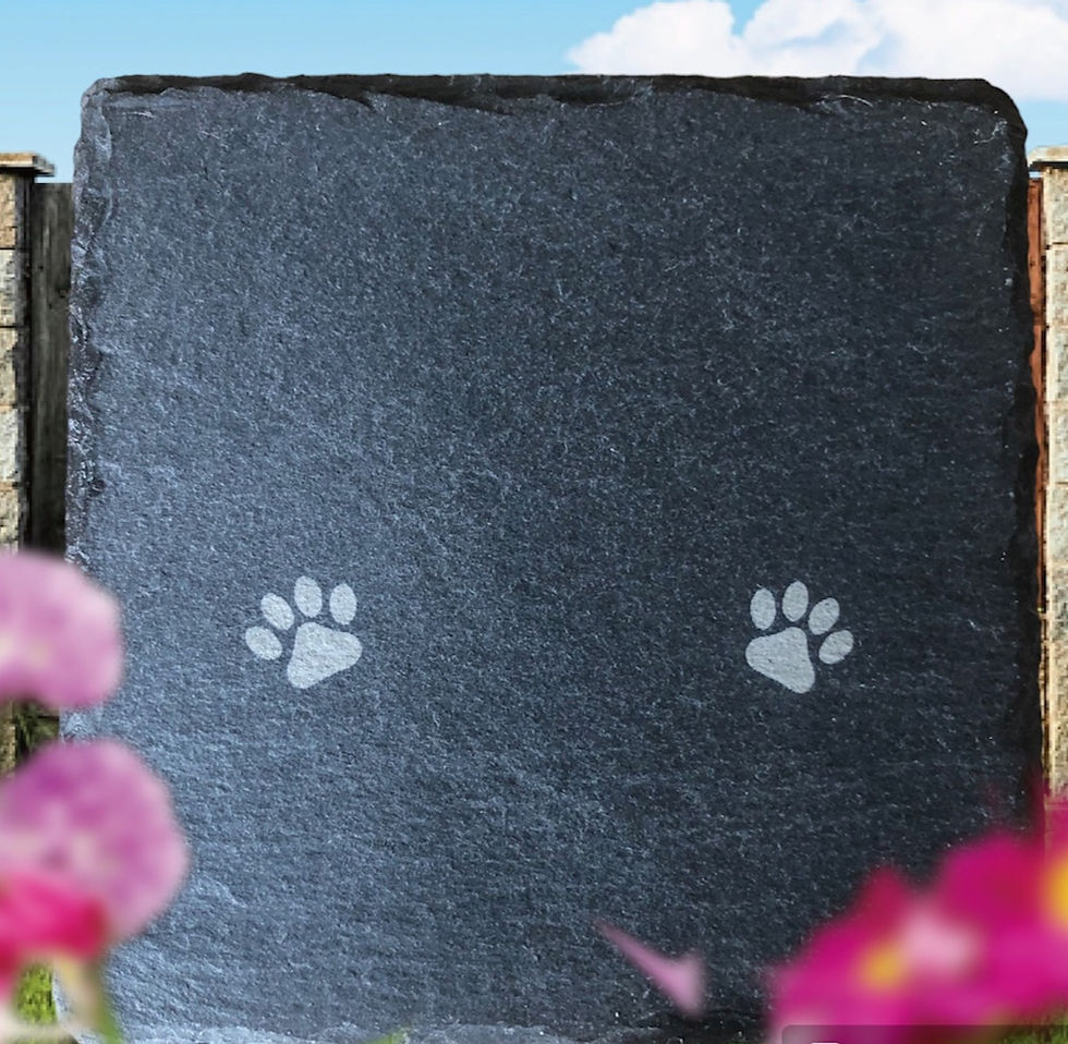 Thumbnail: Slate Coaster Personalised Christmas Gift with Paw Prints