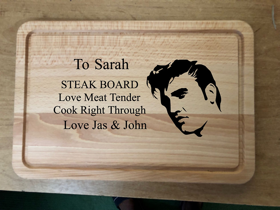 Thumbnail: Personalised Laser Engraved Elvis Presley Chopping Board, Serving Board