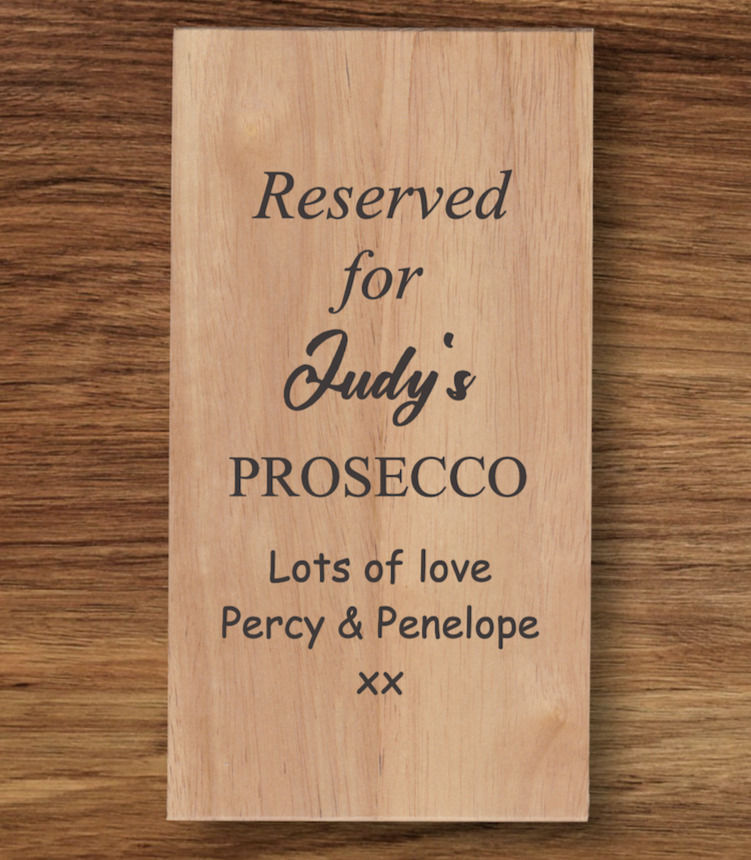 Thumbnail: Sofa tray with laser engraved text