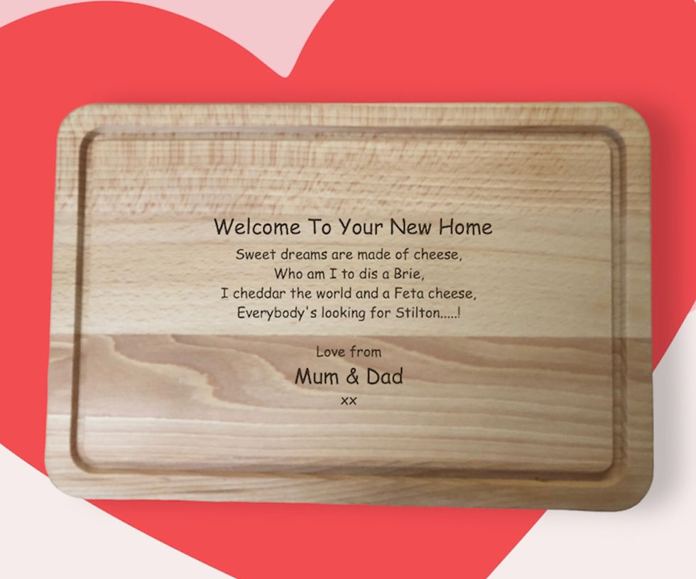 Thumbnail: Personalised Laser Engraved Chopping Board, Cheese Board, Serving Board.